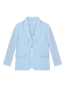 Dolce & Gabbana Kids льняной пиджак, синий