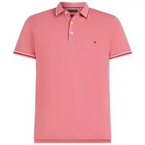 Поло с коротким рукавом Tommy Hilfiger Tipped Slim Fit, розовый