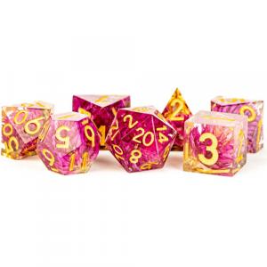 Аксессуары Metallic Dice Games Sharp-Edge Polyhedral Set: Thousand Day Red (7)