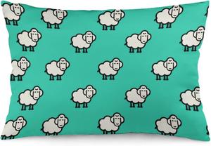 MaSiledy Наволочки Sheep Farm с животными бесшовные для детей цветочные в стиле фермерского дома с молнией Pattern