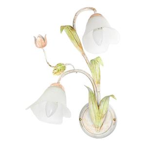 Настенный светильник ONLI Wilma, сатиновое стекло / железо - количество языков пламени: 2