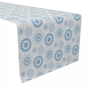 Настольная дорожка, 100 % хлопок, 16x90 дюймов, узор «Синий фейерверк»