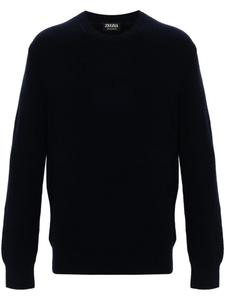 Zegna кашемировый свитер с круглым вырезом, синий