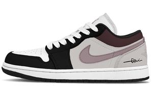 Jordan Кроссовки Air 1 Dark Shadow Abrasion Resistant Low top Vintage Basketball Shoes мужские Rose Red