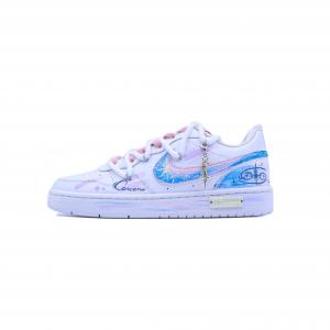 Кроссовки для скейтбординга Court Borough2 для детей младшего школьного возраста Nike, белый/синий/фиолетовый