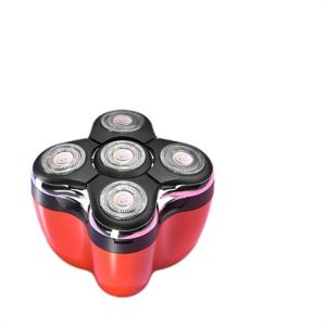 Электробритва YK-355S с пятью ножами из нержавеющей стали, моющаяся головка, немецкое прецизионное лезвие с магнитной фиксацией York, оранжевый