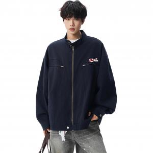 Куртка Unisex Stand Collar Moderate Workwear WARRIOR, темно-синий (diy badge)