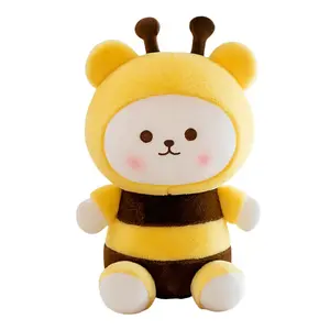Плюшевая кукла Bee Bear Kids' с капюшоном медведя пчелы высота 25см/35см/45см JIZHUAN