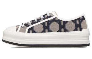 Женские кроссовки Walk'N' Platform «Macrocannage - Deep Blue Beige» DIOR, Umber