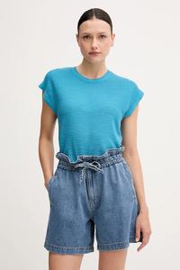 Жилет с добавлением льна United Colors Of Benetton, синий