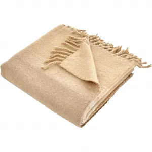 Плед для дома букле с градиентной окраской Leonique, бежевый/коричневый