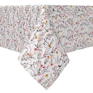 Квадратная скатерть, 100 % хлопок, 60х60 дюймов, «Сезон цветов».