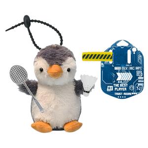 Очаровательный маленький пингвин, играющий в бадминтон, плюшевый брелок, высота 13 см AIZIYUO