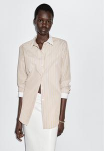 Блуза Massimo Dutti STRIPED WITH CONTRAST DETAIL, Beige