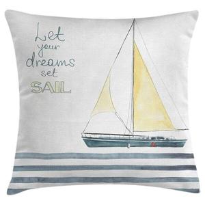 Наволочка twentyfour Segeln, 45 см цвет blassblau/weiß