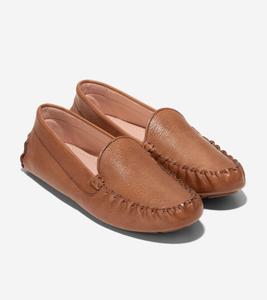 Женские кожаные лоферы Cole Haan Evelyn Driver Flat 5 Pecan Brown KHD474