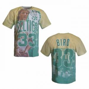 Мужская футболка Mitchell & ness Boston celtics Larry Bird 33 Mitchell And Ness, желтый