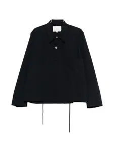 Рубашка с кулиской по подолу и нагрудным карманом Studio Nicholson, синий