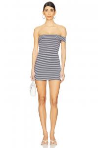 Платье с открытыми плечами Serena All The Ways, navy stripe