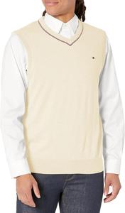 Мужской хлопковый жилет-свитер Tommy Hilfiger Mens, White Heather