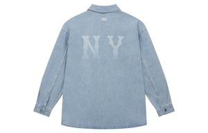 MLB Рубашка New York Yankees Basic Collection SS25 Long-Sleeved Shirts Unisex Light Blue