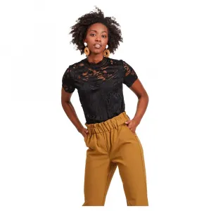 Футболка Vila Stasia Lace, черный