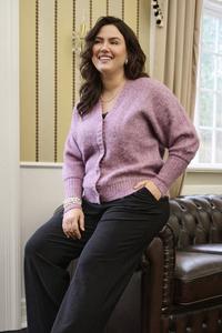 Кардиган Kaffe Curve Cardigan, Tulipwood Melange/Mottled Pink