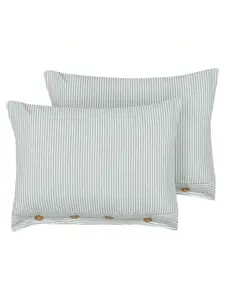 Декоративная подушка Beliani 2er Set Deko SEBRINE, цвет grün/weiß/heller holzfarbton