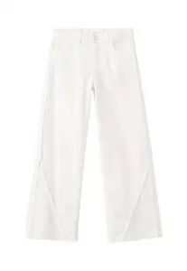 Детские джинсы свободного кроя Mango Kids, White