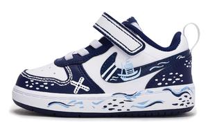 Низкие противоскользящие износостойкие туфли Low 2 для малышей Nike, белый/синий