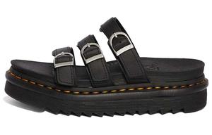 Dr. Martens Blaire Кожаные шлепанцы Черные Гидро Женские Dr.Martens