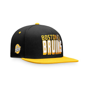 Мужская двухцветная кепка Snapback черного и золотого цвета с логотипом Boston Bruins Heritage Retro Fanatics