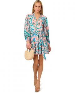 Платье Adrianna Papell Printed Short Dress, цвет Peach Multi