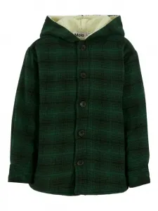 Клетчатая куртка-рубашка с капюшоном Molo, зеленый