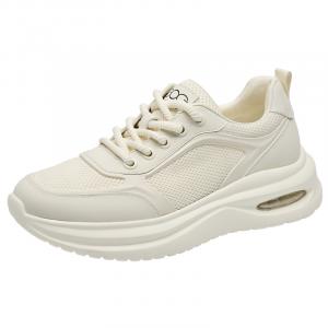 GOG Дышащие и нескользящие летние повседневные туфли мужские низкие на подошве с увеличением роста 7,5 см белые, цвет White Height Increasing 7.5cm