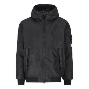 Куртка garment dyed crinkle reps ny jacket 'black' Stone Island, черный