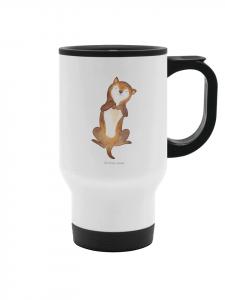 Термокружка для собак, гладящая собаку без слов, в белом цвете Mr. & Mrs. Panda