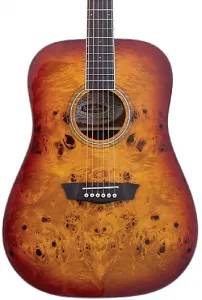 Акустическая гитара Washburn DFBDA Deep Forest Burl Dreadnought. Янтарный градиент
