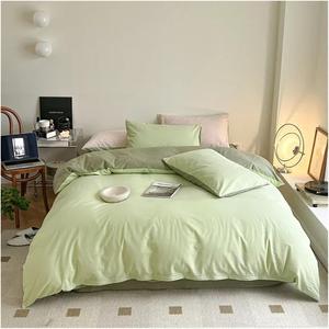 Generic Набор постельного белья из хлопка с пододеяльником и покрывалом