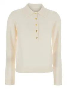 Вязаный топ-поло Elisabetta Franchi, нейтральный