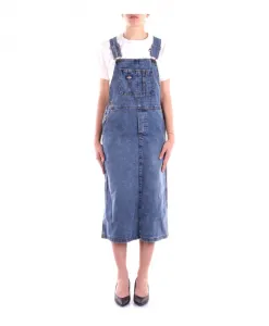 Стильное платье с пуговицами и карманами. Dickies, синий