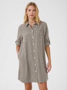 Сардиас платье-рубашка в клетку Part Two, Ganache