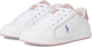 Кроссовки POLO RALPH LAUREN Girl's Heritage Court III (Little Kid), белый/розовый