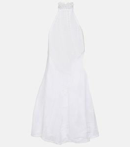 Элегантное трикотажное мини-платье с вырезом халтер ROBERTA EINER, белый