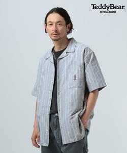 Рубашка с короткими рукавами и открытым воротником, с вышивкой Bayflow, цвет Navy Stripe 88