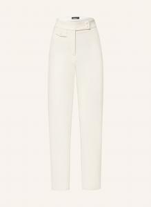 Алые брюки с заклепками Cambio, экрю