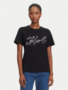 Футболка regular fit A3W17018 Karl Lagerfeld, чёрный