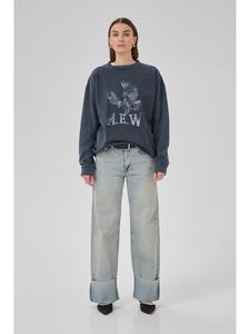 Свитшот DiegoMW Baggy fit темно-серого цвета с эффектом случайной стирки My Essential Wardrobe