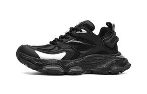 Модные дышащие спортивные туфли на платформе для увеличения роста Повседневная обувь Износостойкие HLA, черный