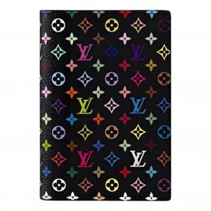 Обложка для паспорта Louis vuitton x Takashi Murakami, цвет «Черный с разноцветными полосками»